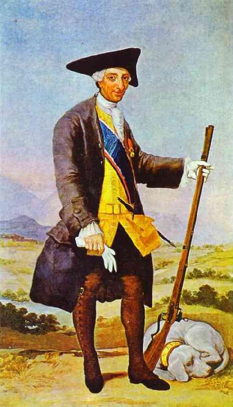 Francisco Jose de Goya Charles III in Hunting Costume